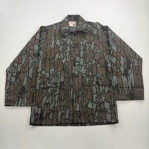 Vintage Ranger Mens Small Camo Shirt Treebark Button Up Hunting Made in USA 80s